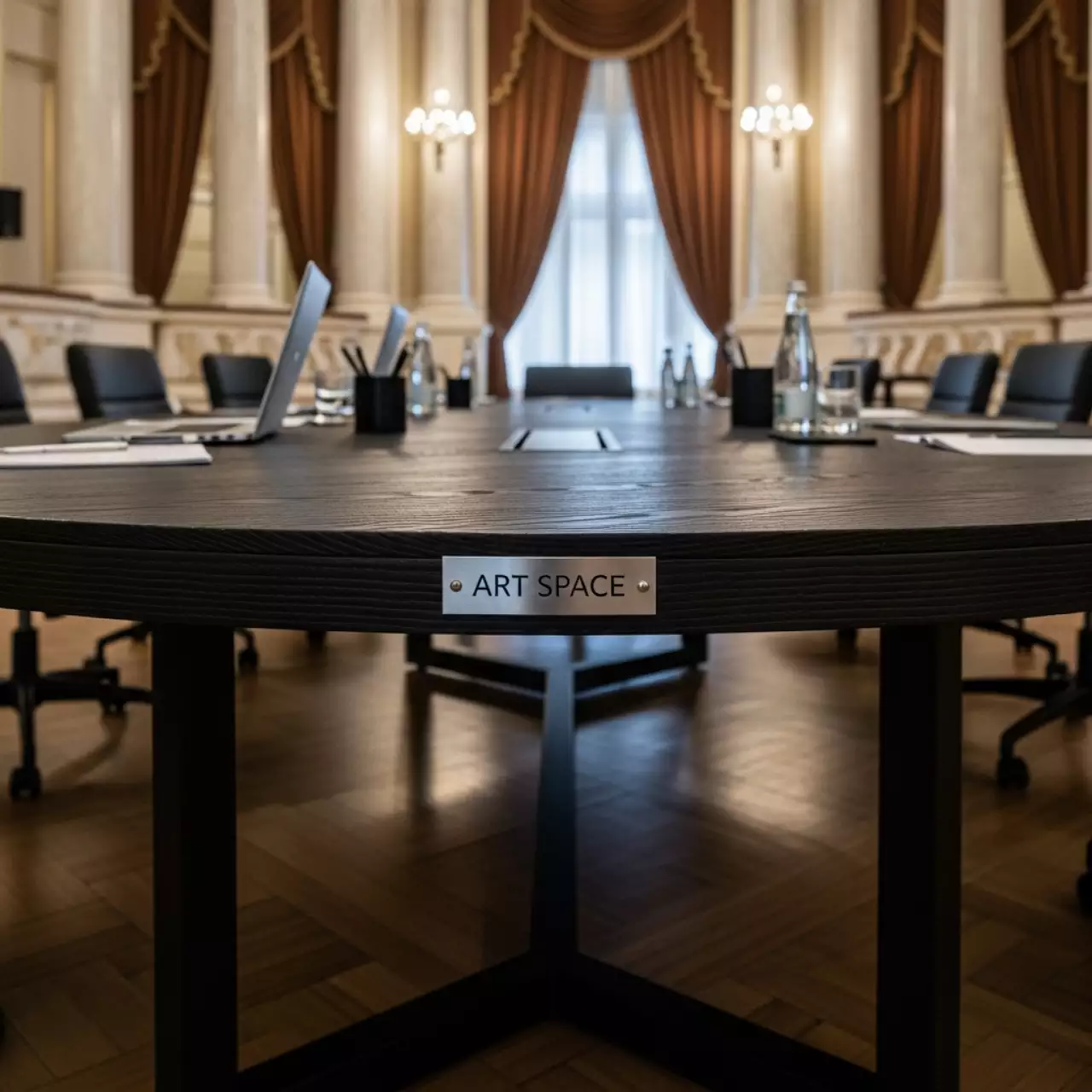 Аренда Столы круглые для конференции в Зимнем театре — ART SPACE