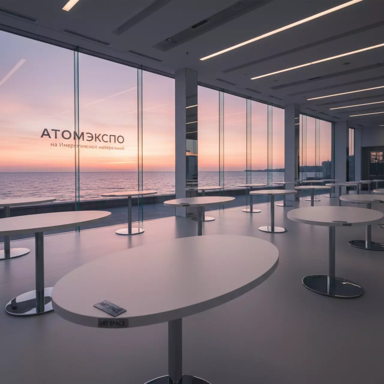 Аренда Столы круглые и овальные на Имеретинской набережной — ART SPACE