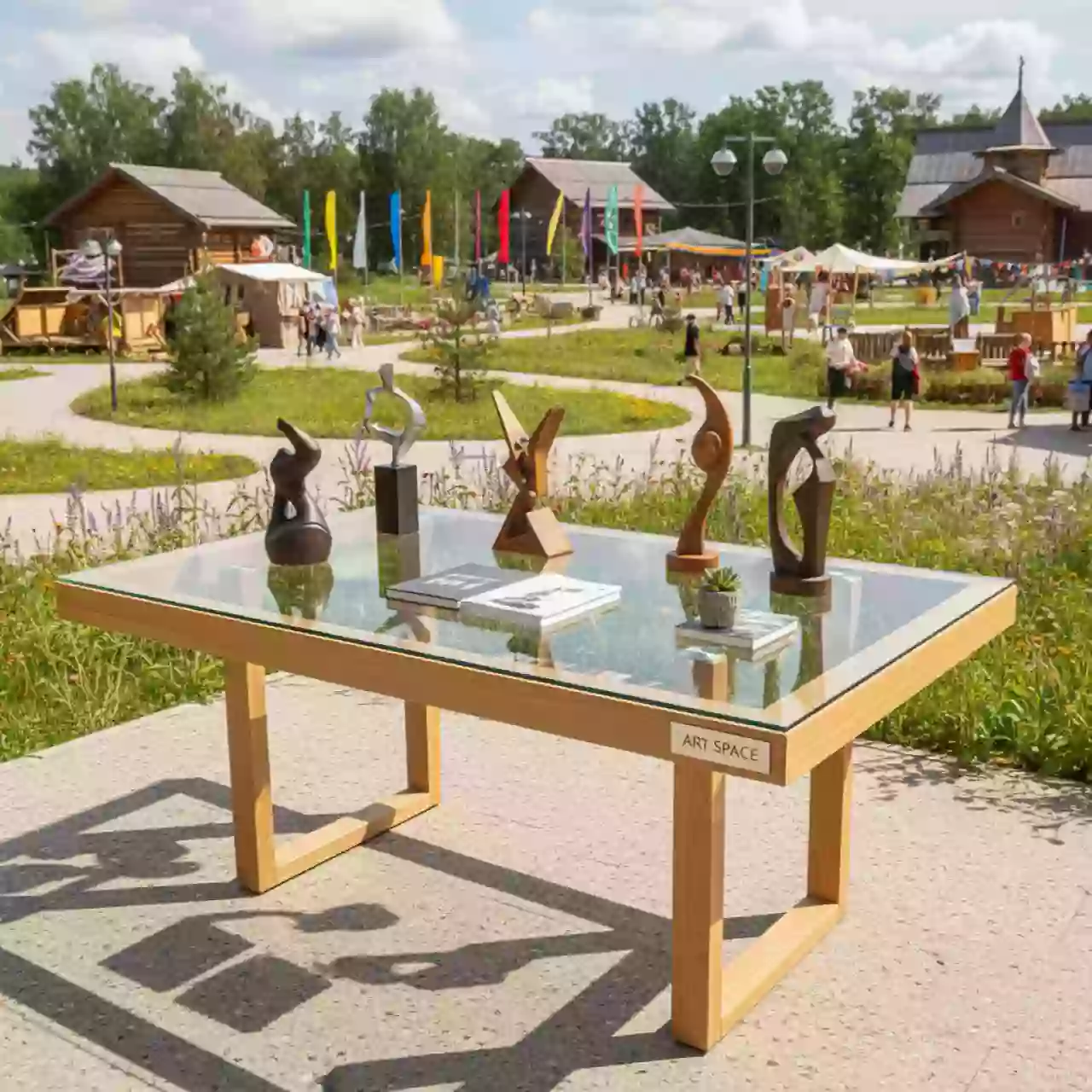 Аренда Столы Отэм Скай 160х75 см в этно-парке «Моя Россия» — ART SPACE