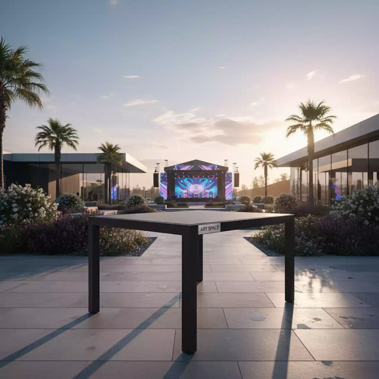 Аренда Столы прямоугольные садовые черные на Сочи Автодроме — ART SPACE