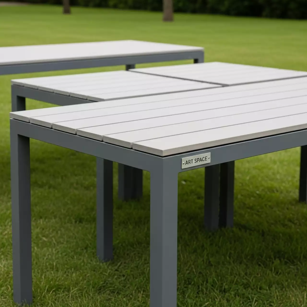 Аренда Столы садовые серые в санатории «Октябрьский» — ART SPACE