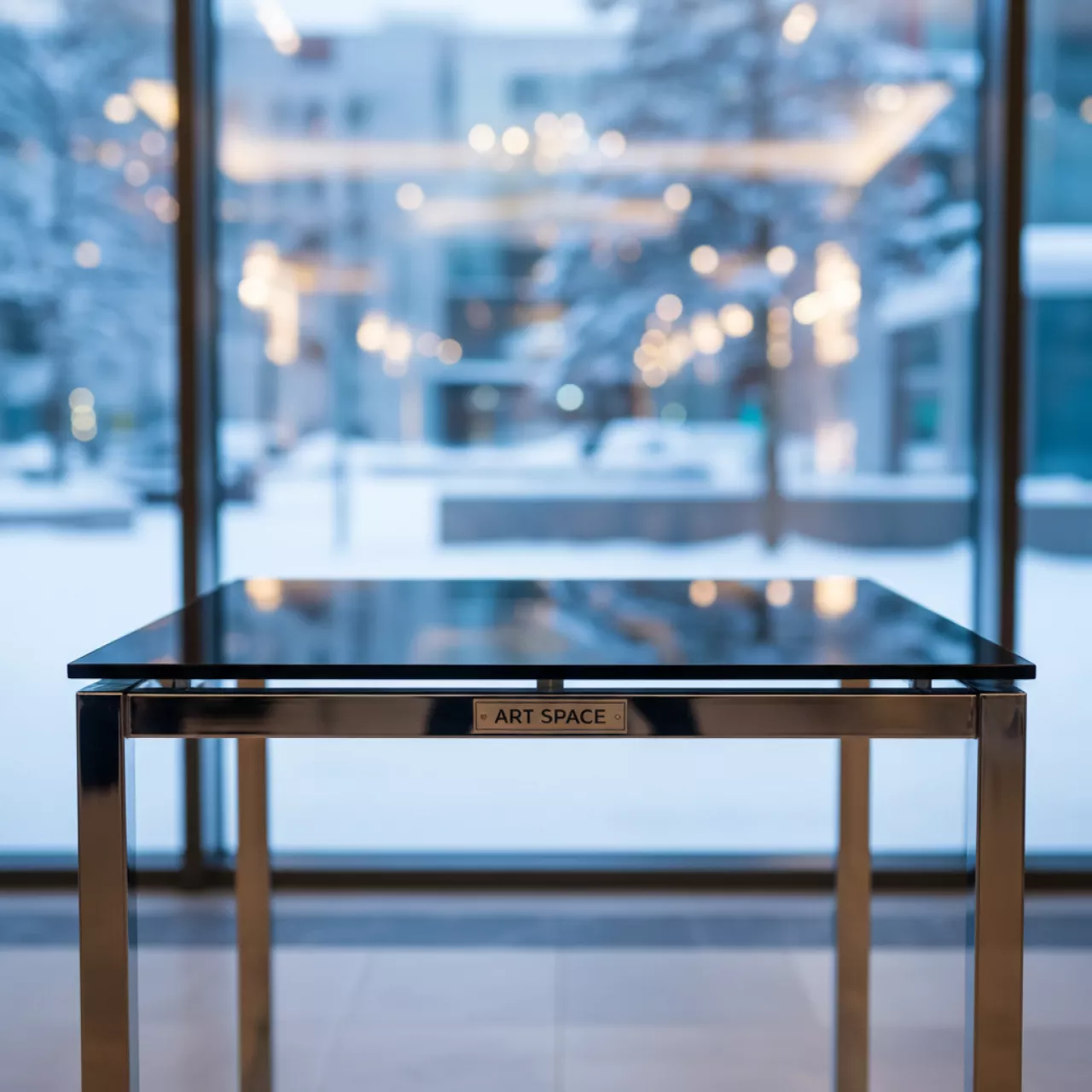 Аренда Столы садовые стеклянные черные в Гранд Отель Сочи — ART SPACE