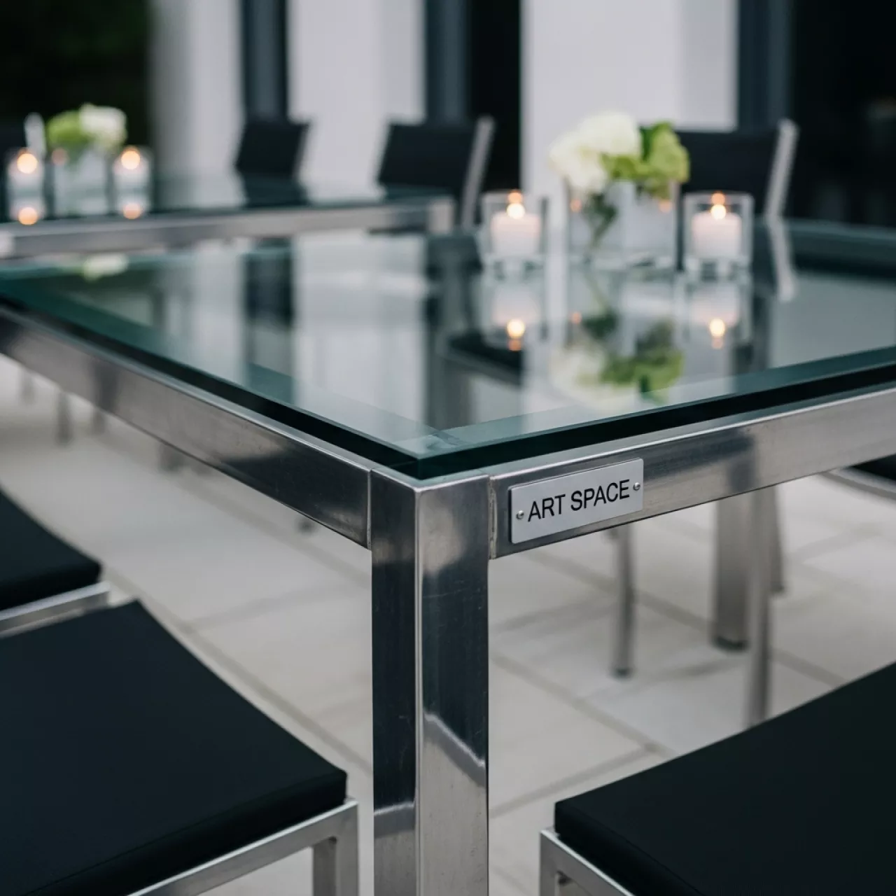 Аренда Столы садовые стеклянные Sea Galaxy — ART SPACE