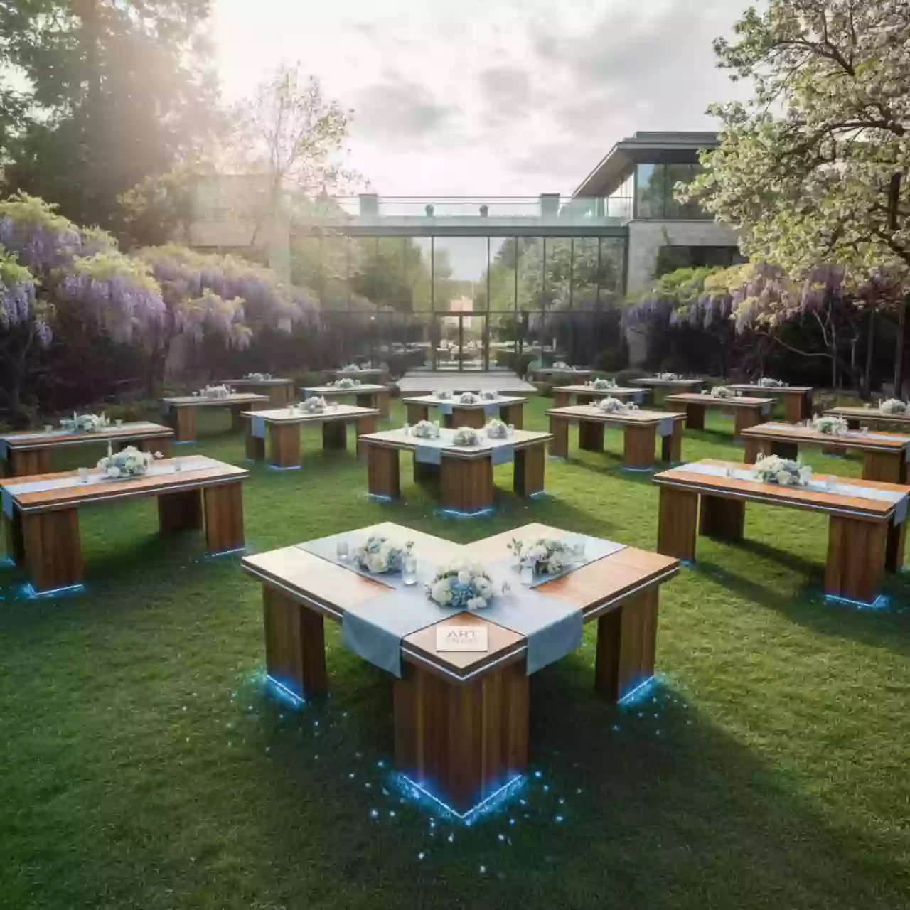 Аренда Столы складные садовые деревянные на вилле «Анна» — ART SPACE