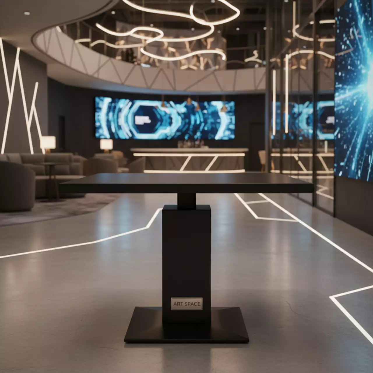 Аренда Столы Топ черные 70х70 см в казино «Сочи» — ART SPACE