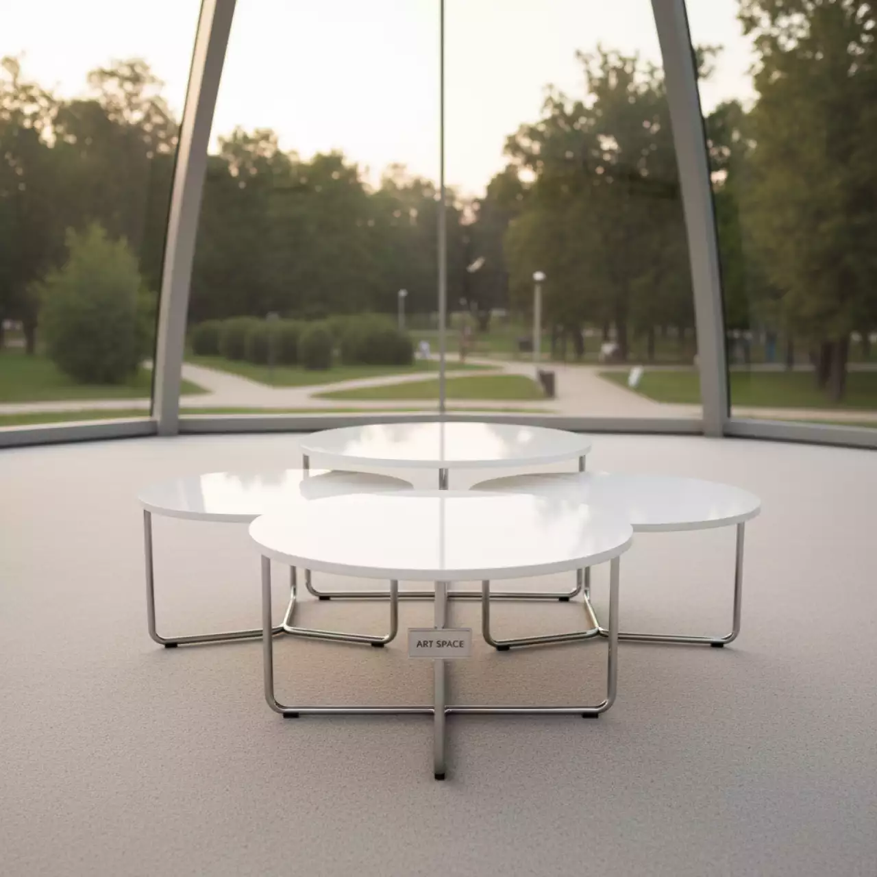 Аренда Столы журнальные и кофейные круглые в парке «Ривьера» — ART SPACE