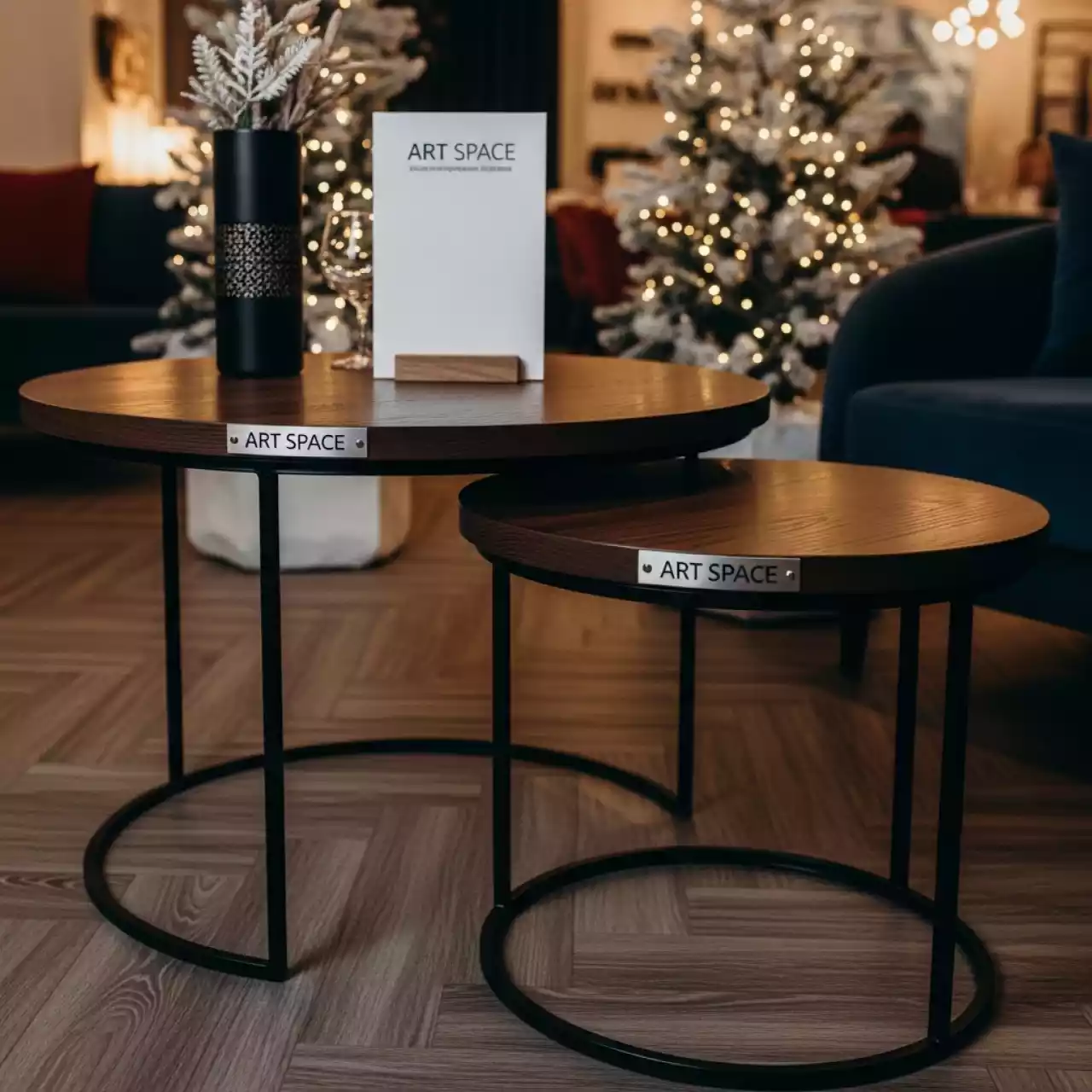 Аренда Столы журнальные Woodville диаметры 50 и 60 см в ресторане «Brunello» — ART SPACE