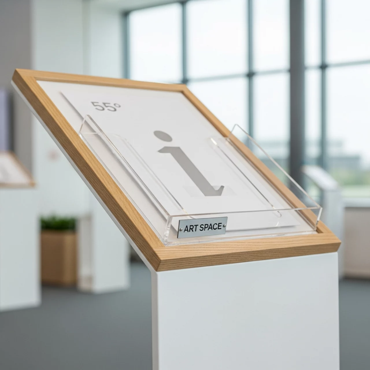 Аренда Стойка 55° с лотком под А4 в МФК «Горный» — ART SPACE