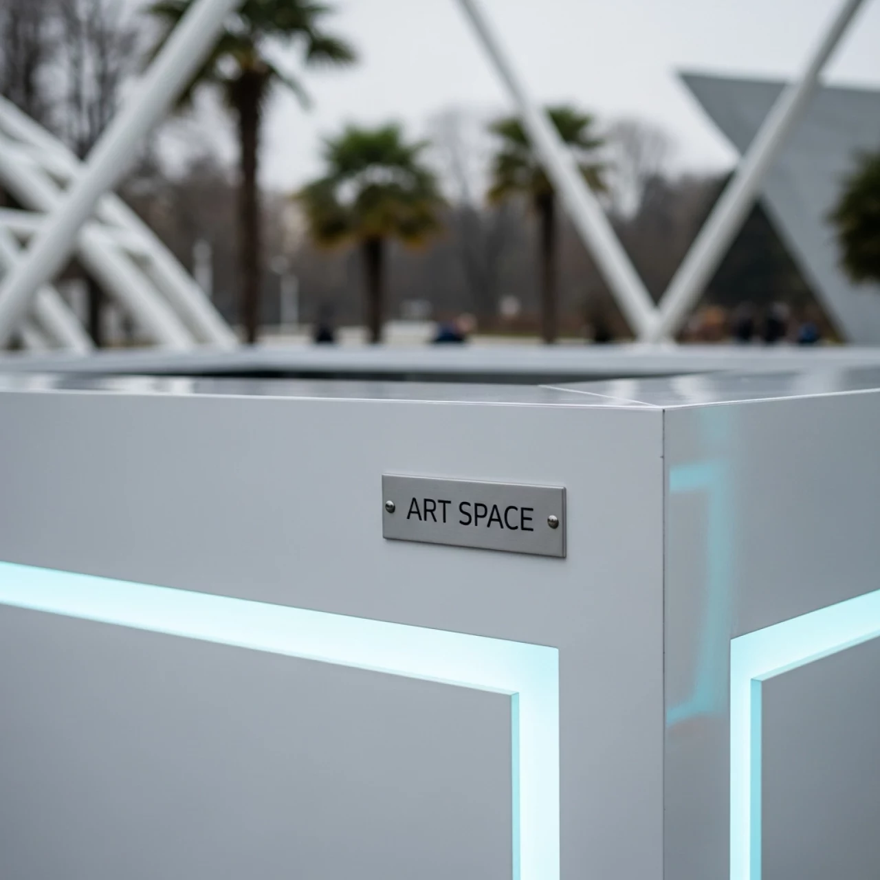 Аренда Стойка барная белая в парке «Ривьера» — ART SPACE