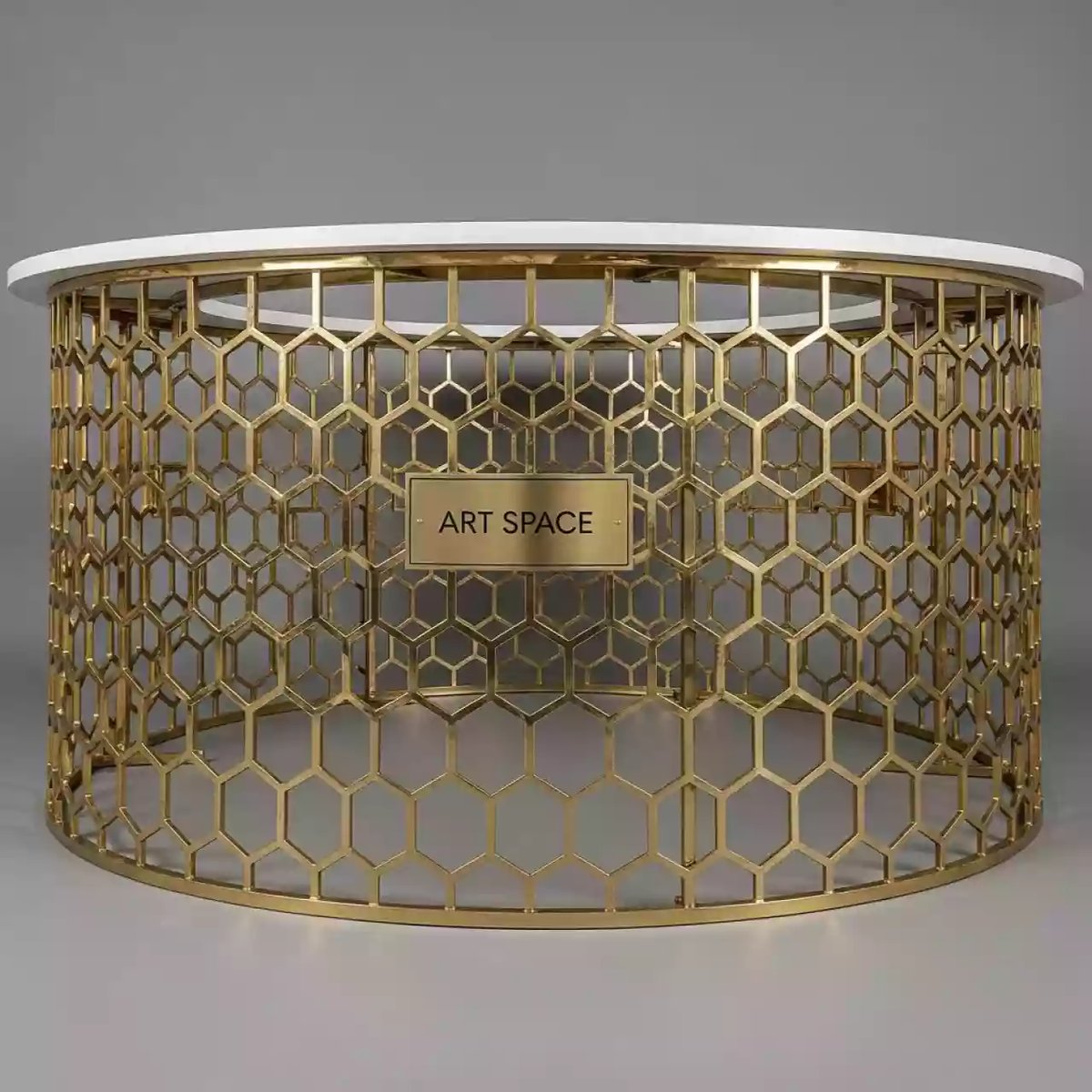 Аренда Стойка барная Hexagon Ring Gold в отеле «Звездный» — ART SPACE