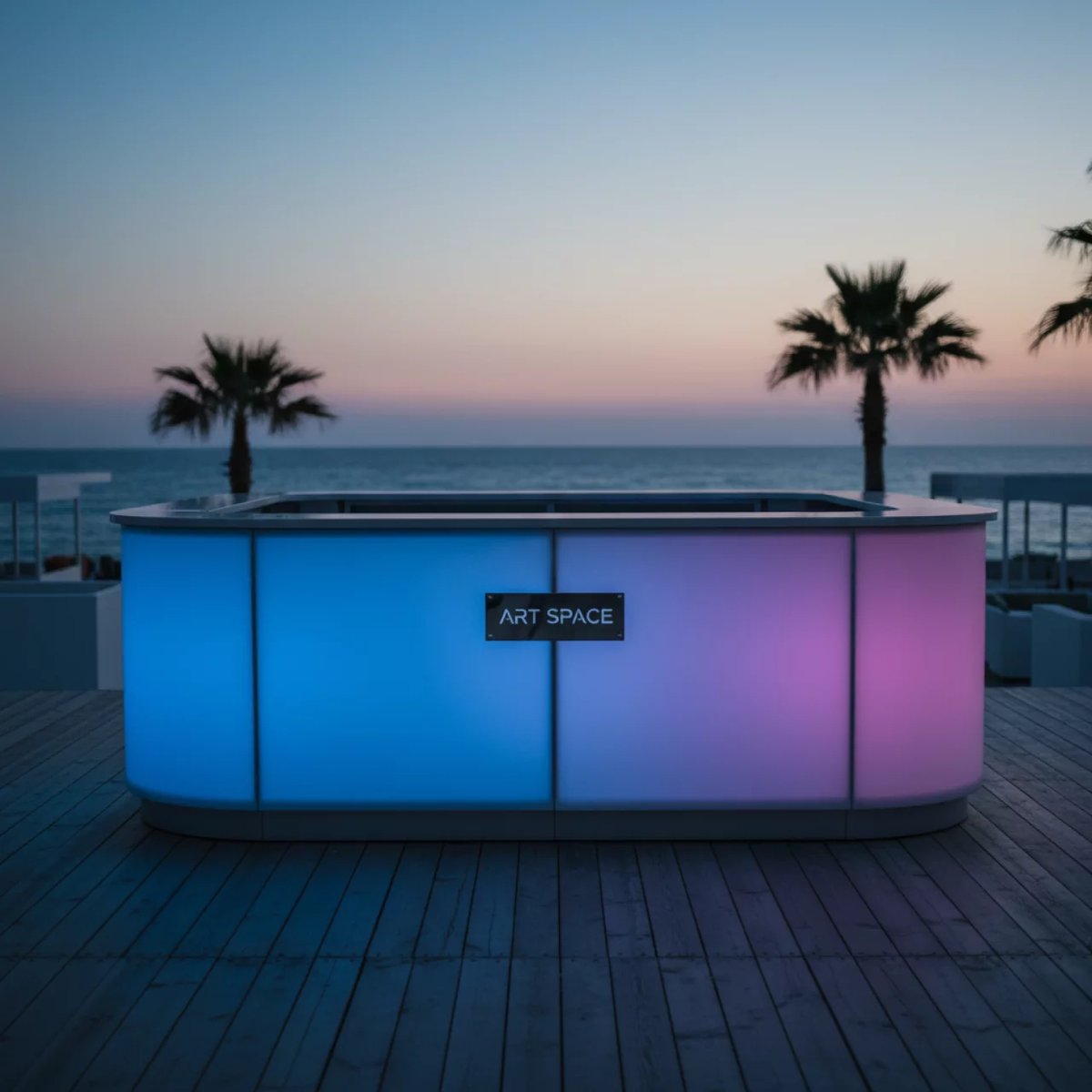 Аренда Стойка барная с LED подсветкой Хоста — ART SPACE