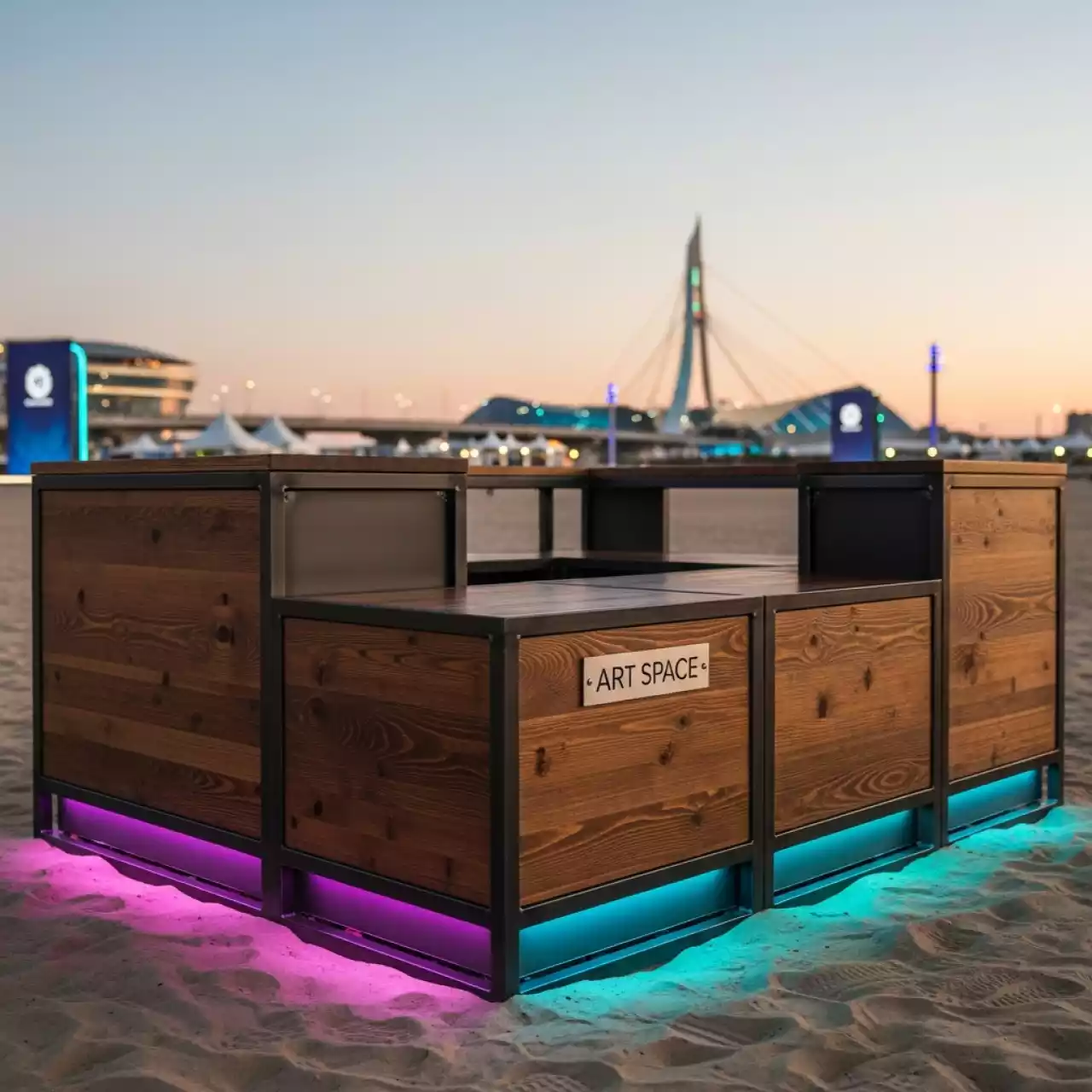 Аренда Стойка барная секционная Лофт на пляже «Мандарин» — ART SPACE