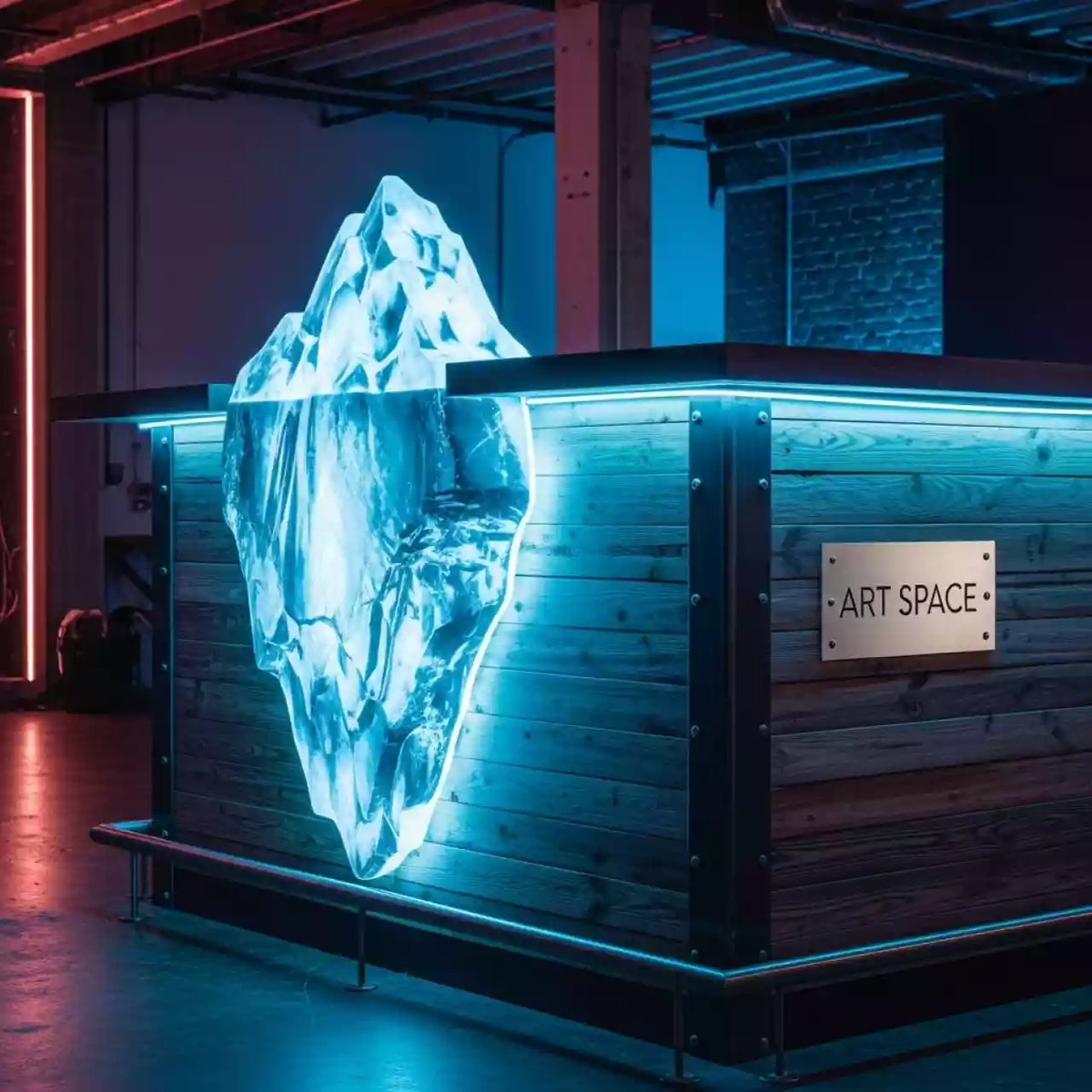 Аренда Стойка барная светящаяся Iceberg в лофте «Студия 21» — ART SPACE