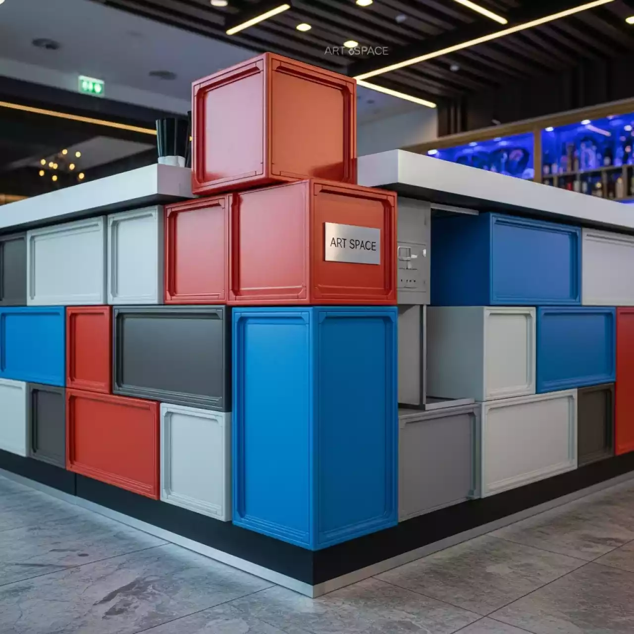 Аренда Стойка барная Tetris центральный модуль в Swissôtel Resort Sochi Kamelia — ART SPACE