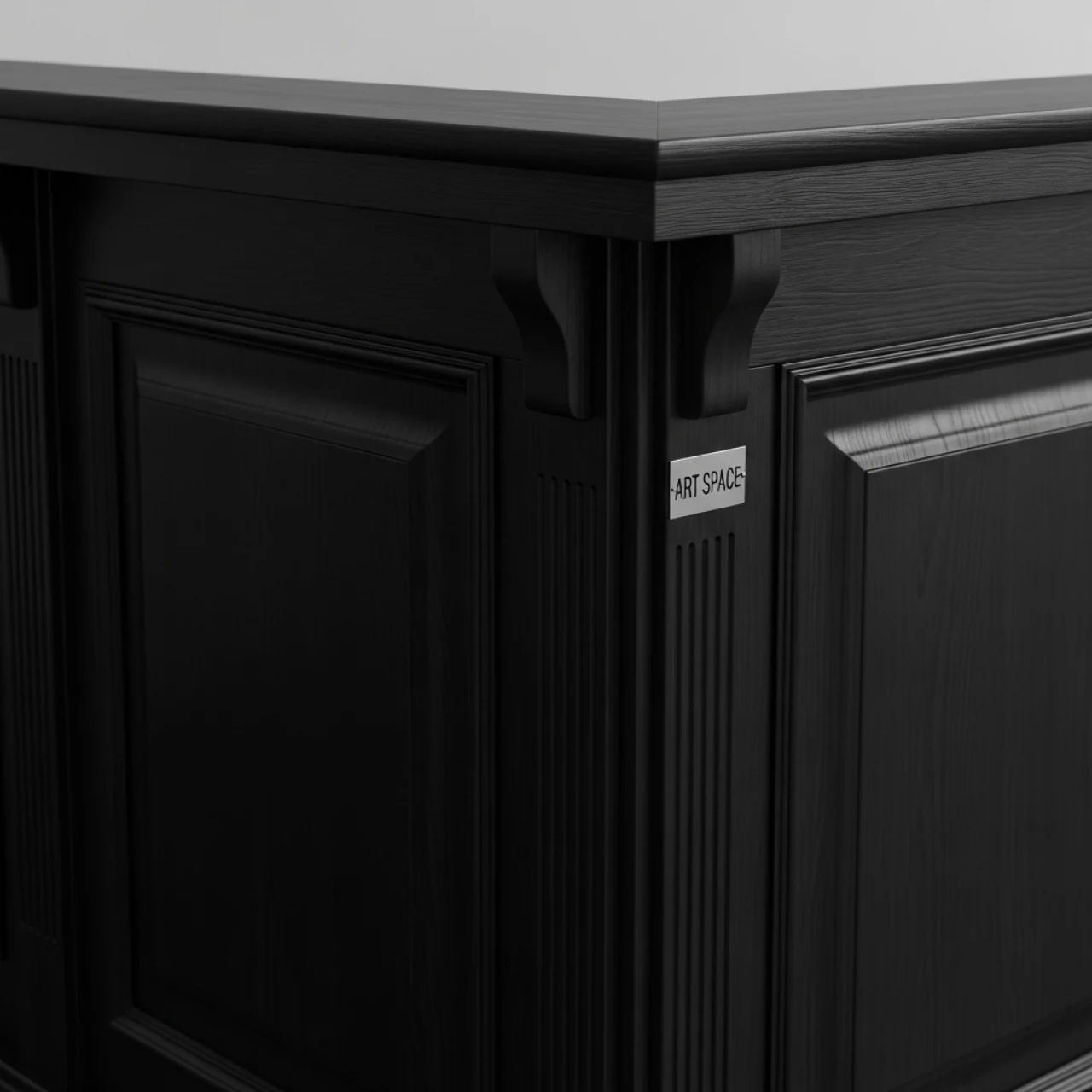 Аренда Стойка деревянная London Pub черная на площадке Rosa Peak (2320м) — ART SPACE