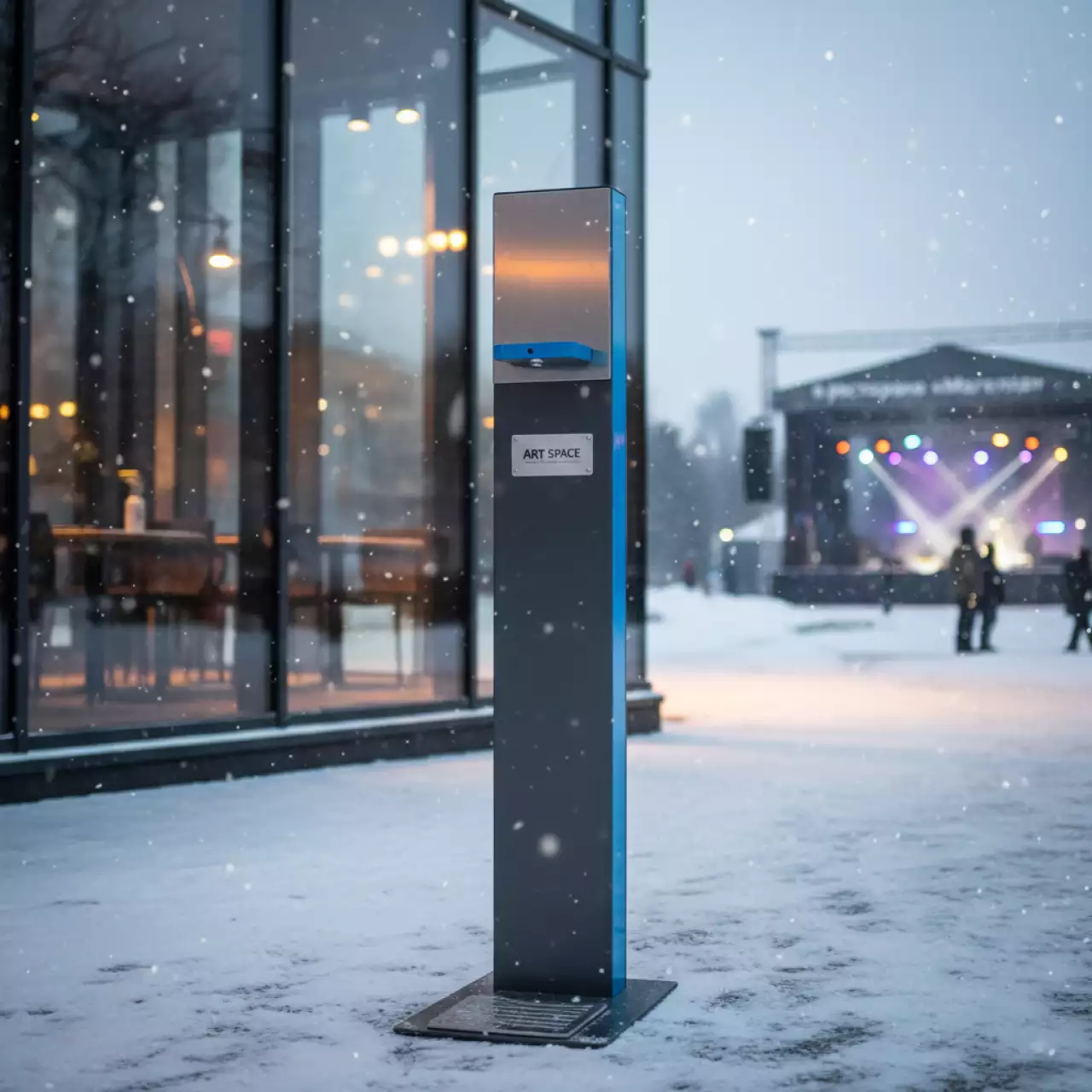 Аренда Стойка для дезинфекции рук санитайзер механический 06 990 в ресторане «Магеллан» — ART SPACE