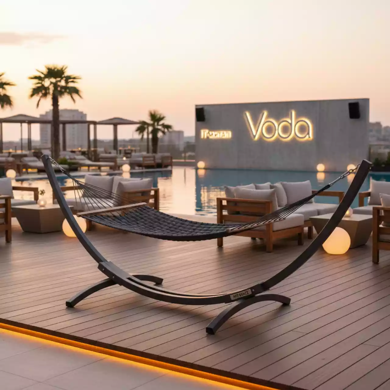 Аренда Стойка для гамака Green Glade S03 в ресторане «Voda» — ART SPACE