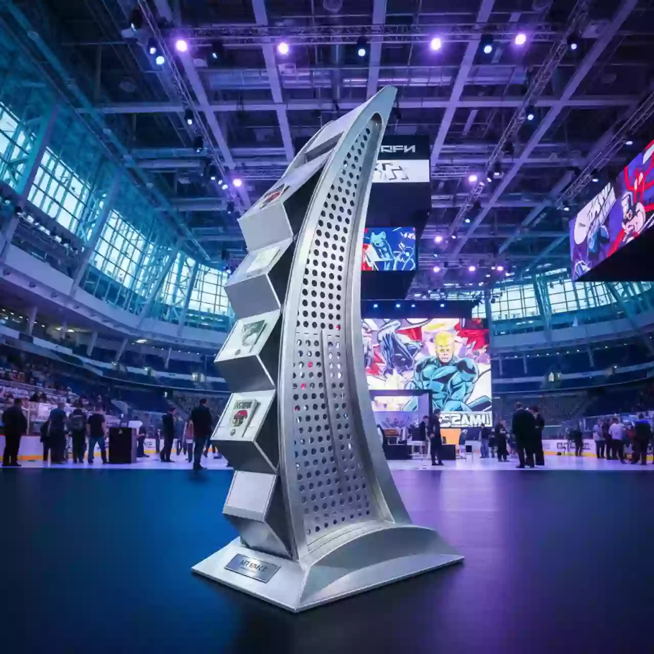 Аренда Стойка для печатной продукции Парус в ледовой арене «Шайба» — ART SPACE