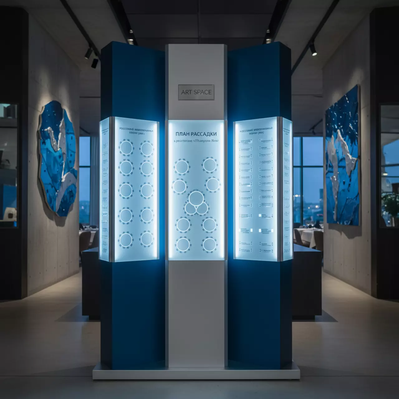 Аренда Стойка для плана рассадки в ресторане «Плакучая Ива» — ART SPACE