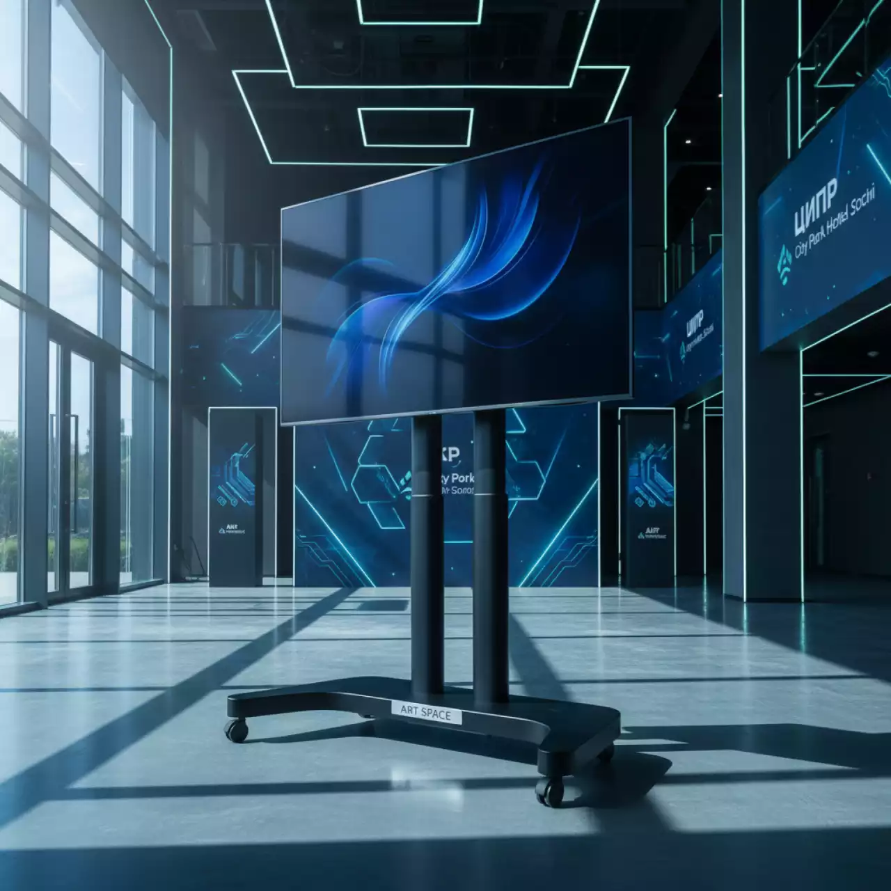 Аренда Стойка для телевизора на колесиках 32 65 дюймов с кронштейном в City Park Hotel Sochi — ART SPACE