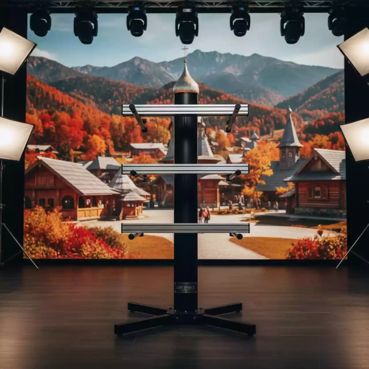 Аренда Стойка для трех синтезаторов Spyder 3 в этно-парке «Моя Россия» — ART SPACE