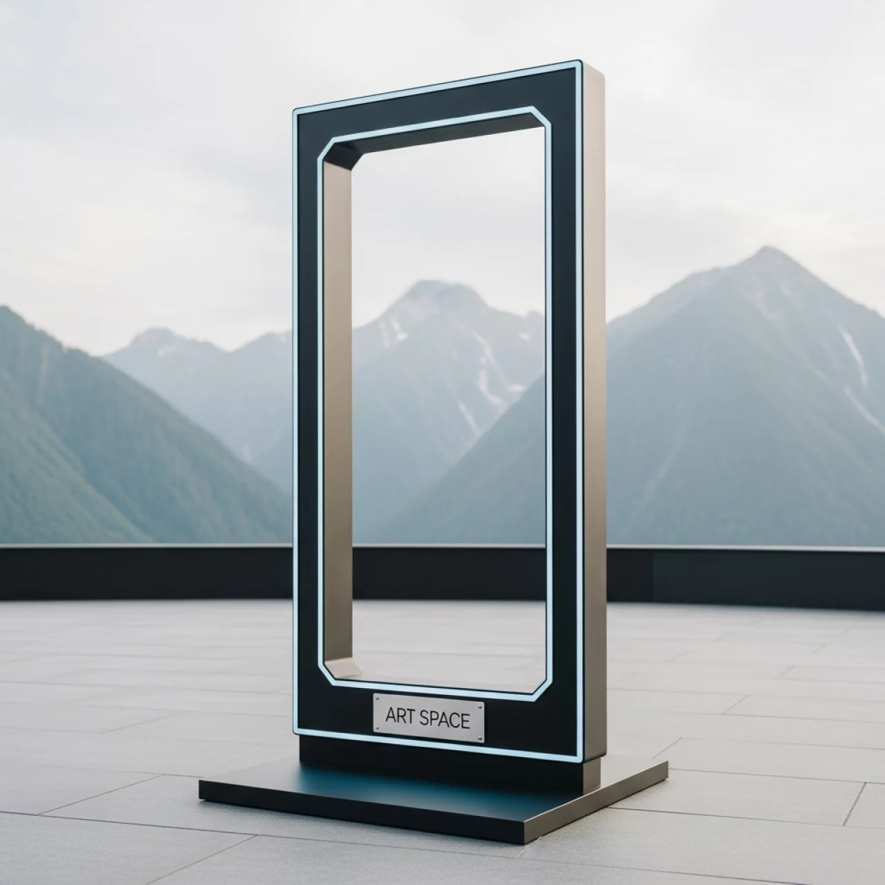 Аренда Стойка двусторонняя с одной рамкой на курорте «Газпром» (Альпика) — ART SPACE