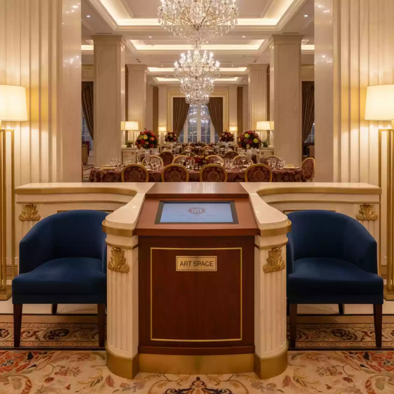Аренда Стойка информационная двухместная в Гранд Отель Сочи — ART SPACE