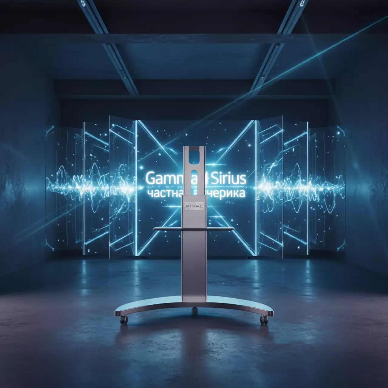 Аренда Стойка мобильная для панелей и телевизоров серебристая FIX M50 в Gamma Sirius — ART SPACE