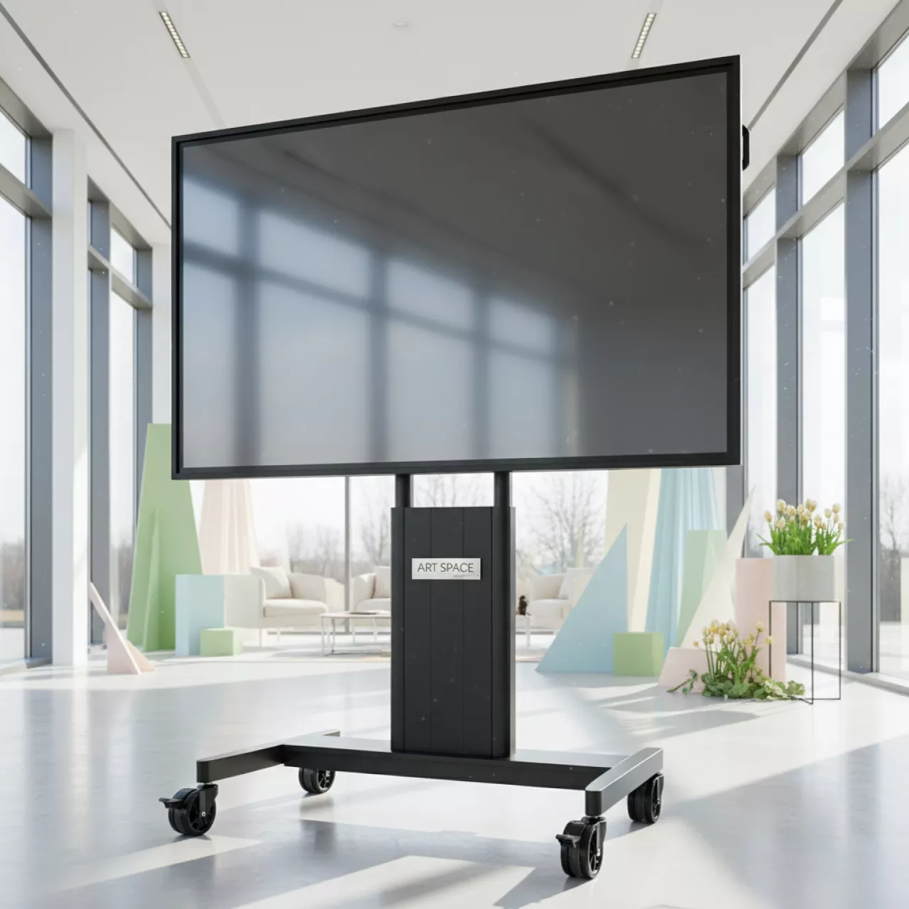 Аренда Стойка мобильная напольная SNM 02 для интерактивных панелей 75 90 дюймов в Panorama by Mercure — ART SPACE