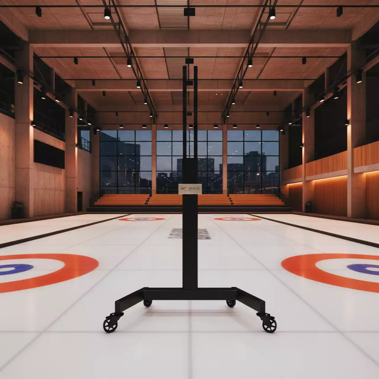 Аренда Стойка мобильная напольная TeachTouch XD WM007 1 для интерактивного комплекса в Керлинговом центре «Ледяной куб» — ART SPACE