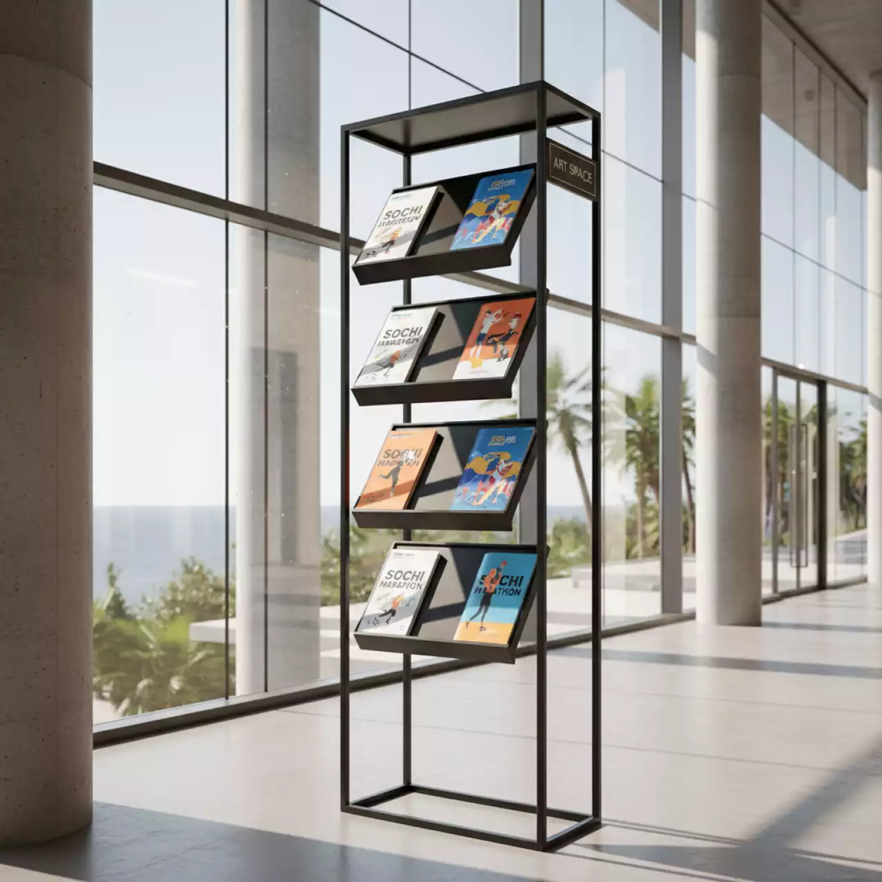 Аренда Стойка напольная для брошюр в Университете «Сириус» — ART SPACE