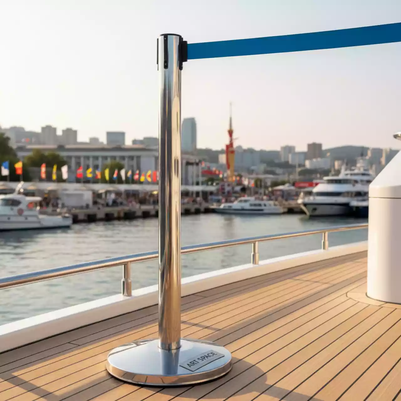 Аренда Стойка ограждения Barrier на VIP теплоходе (Морпорт Сочи) — ART SPACE