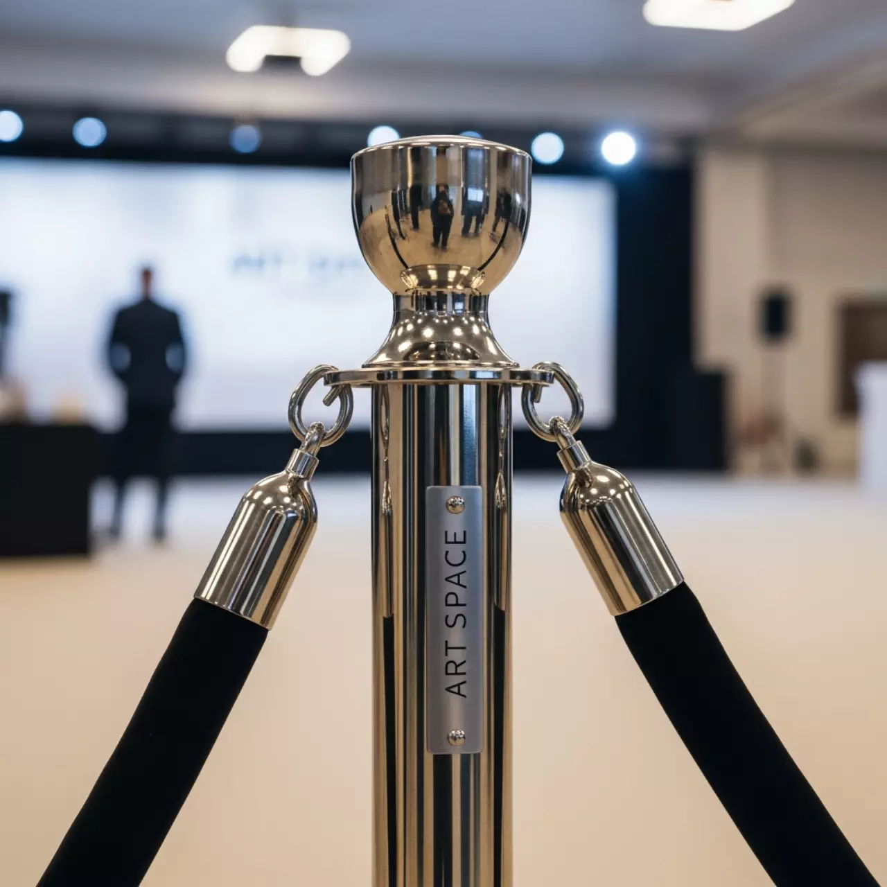 Аренда Стойка ограждения под канат для регистрации в ледовом дворце «Роза Хутор» — ART SPACE