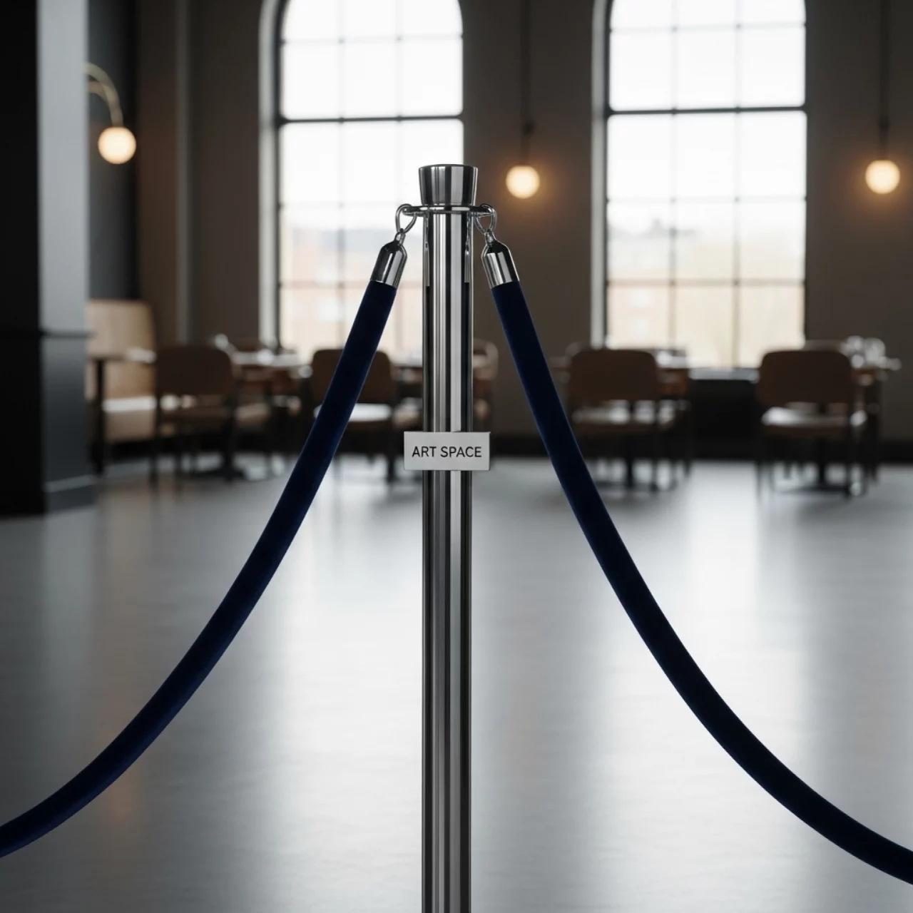 Аренда Стойка ограждения под канат нержавеющая сталь в ресторане «Sanremo» — ART SPACE