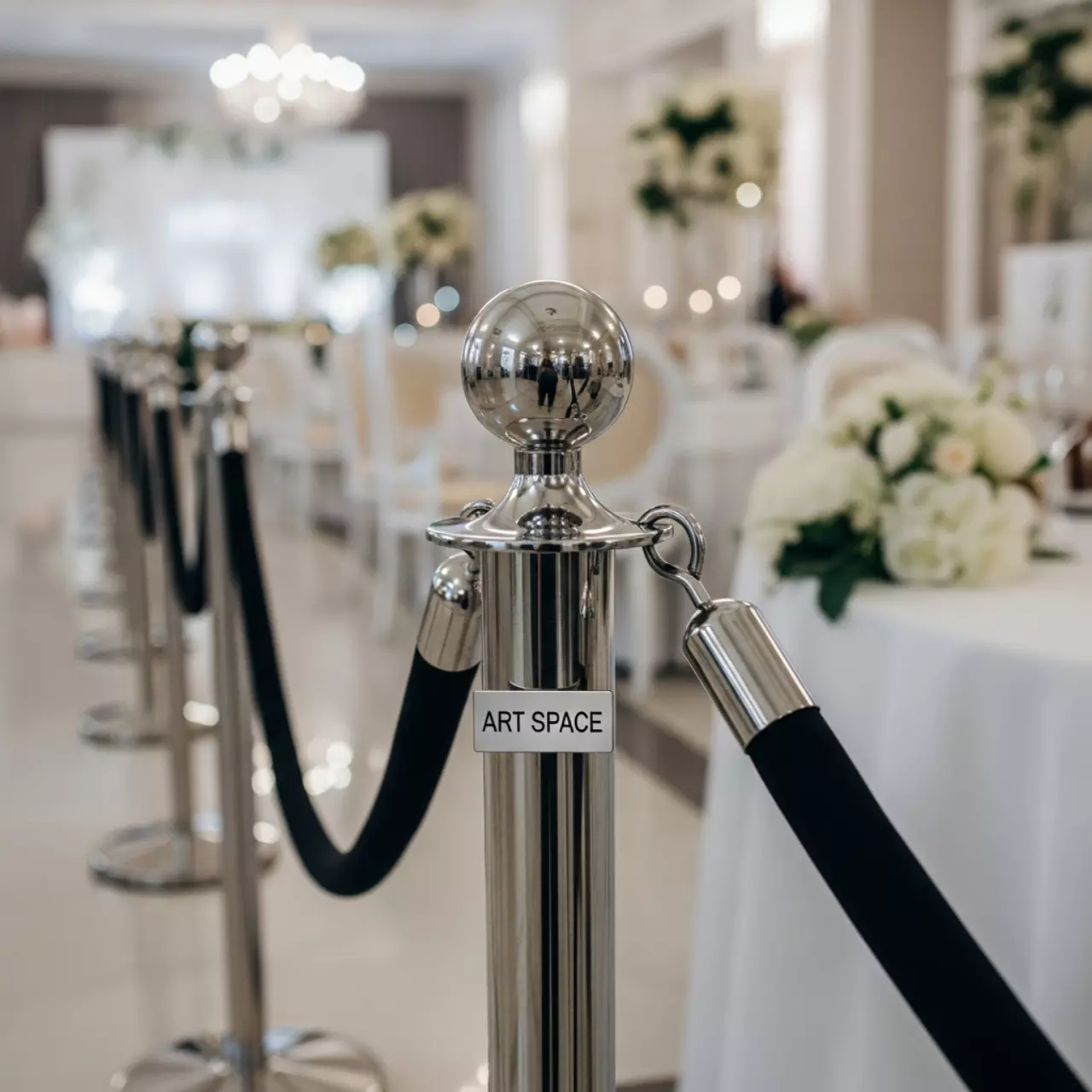 Аренда Стойка ограждения под канат с шаром сталь нержавеющая в Stella di Mosca — ART SPACE