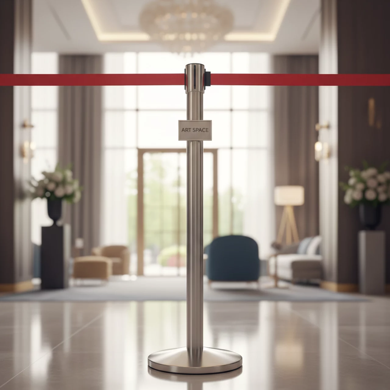 Аренда Стойка ограждения с лентой красная 150 см в Rodina Grand Hotel & SPA — ART SPACE