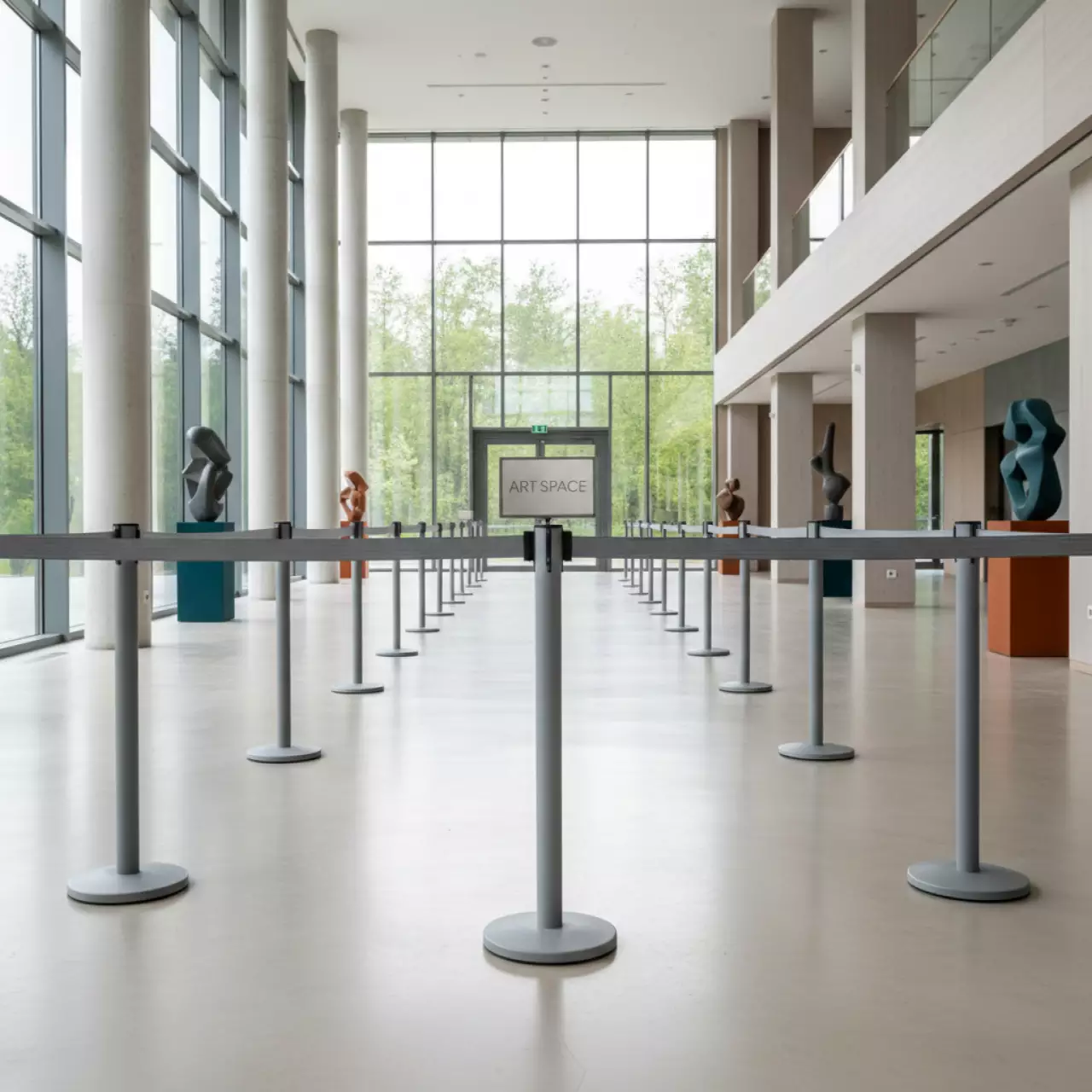 Аренда Стойка ограждения с лентой серая 250 см 05 263GR в комплексе «Дагомыс» — ART SPACE