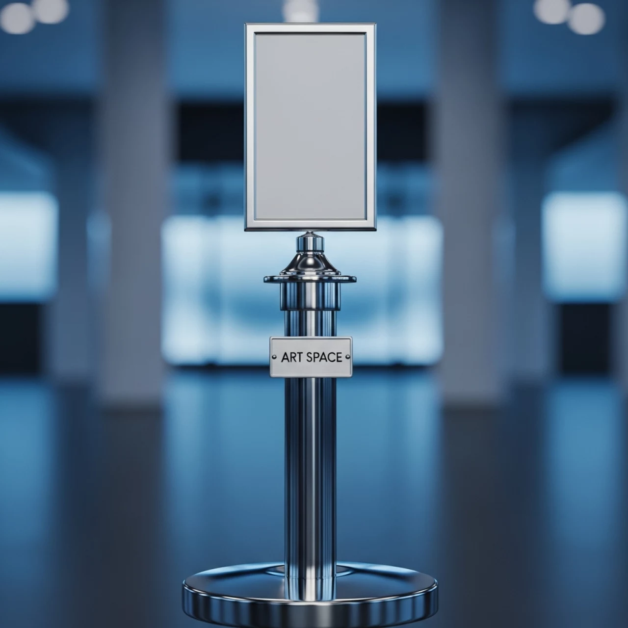 Аренда Стойка ограждения столбик с табличкой А4 в Red Arena — ART SPACE
