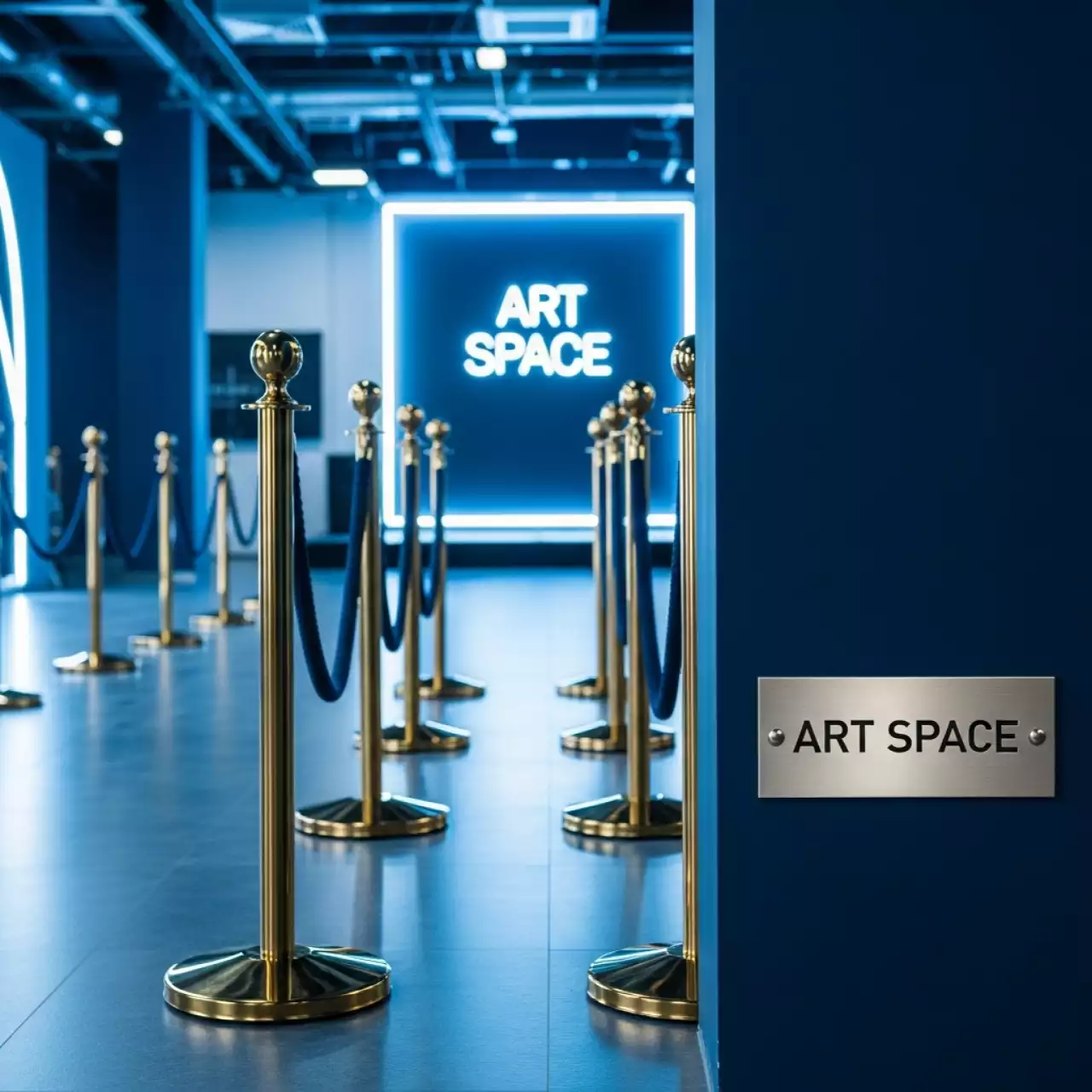 Аренда Стойка ограждения столбик золотой или серебряный в ледовой арене «Шайба» — ART SPACE