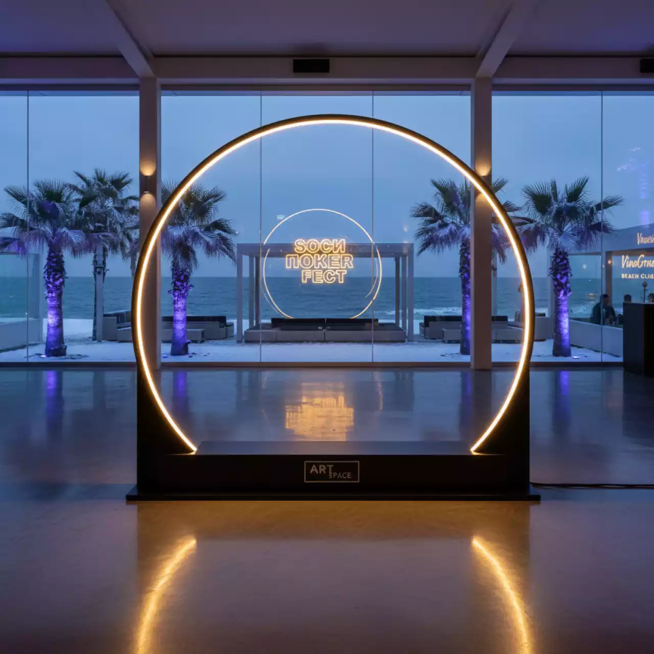 Аренда Стойка опора полукруглая для дискошара в пляжном комплексе VinoGrad — ART SPACE