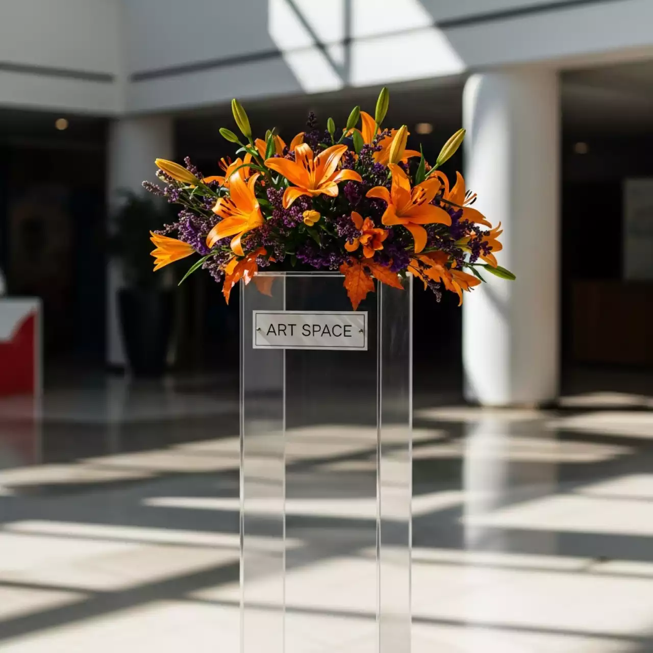 Аренда Стойка прозрачная для цветов Фрея средняя в Cosmos Sochi Hotel — ART SPACE