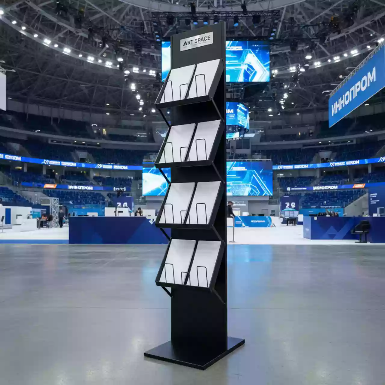 Аренда Стойка раздвижная напольная ProMega Office 05 025 A4 черная в ледовом дворце «Большой» — ART SPACE