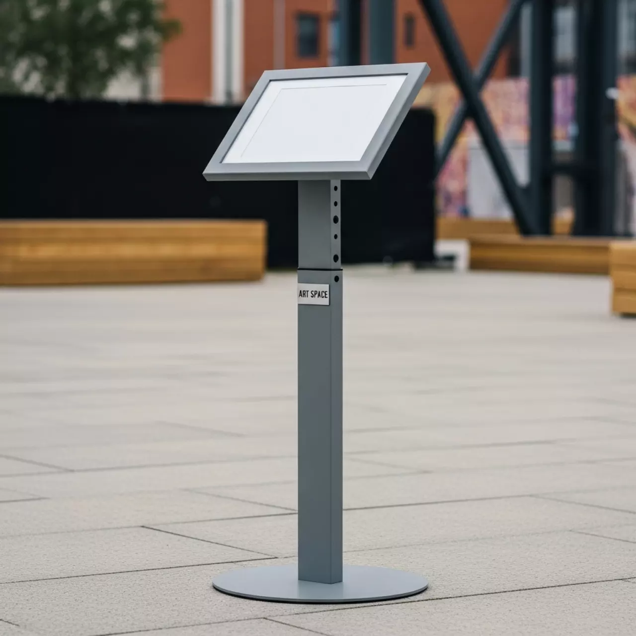 Аренда Стойка раздвижная напольная ProMega Office 05 025 A4 серая в парке «Ривьера» — ART SPACE