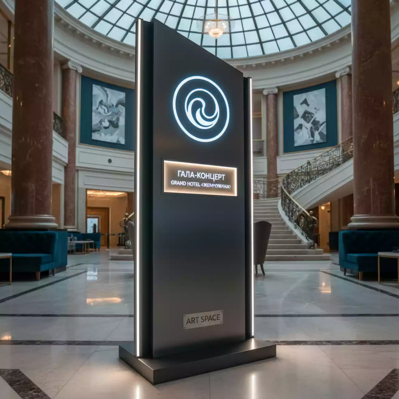 Аренда Стойка с надписью в гранд-отеле «Жемчужина» — ART SPACE