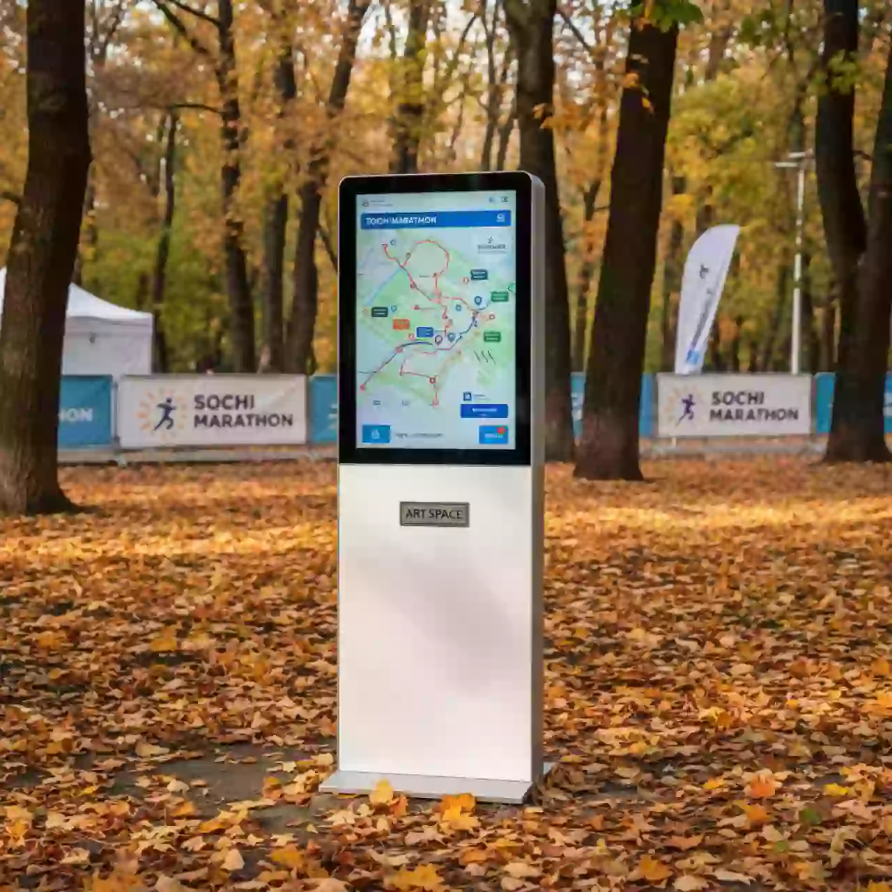 Аренда Стойка сенсорная LR ЭКО 43 дюйма в парке «Ривьера» — ART SPACE