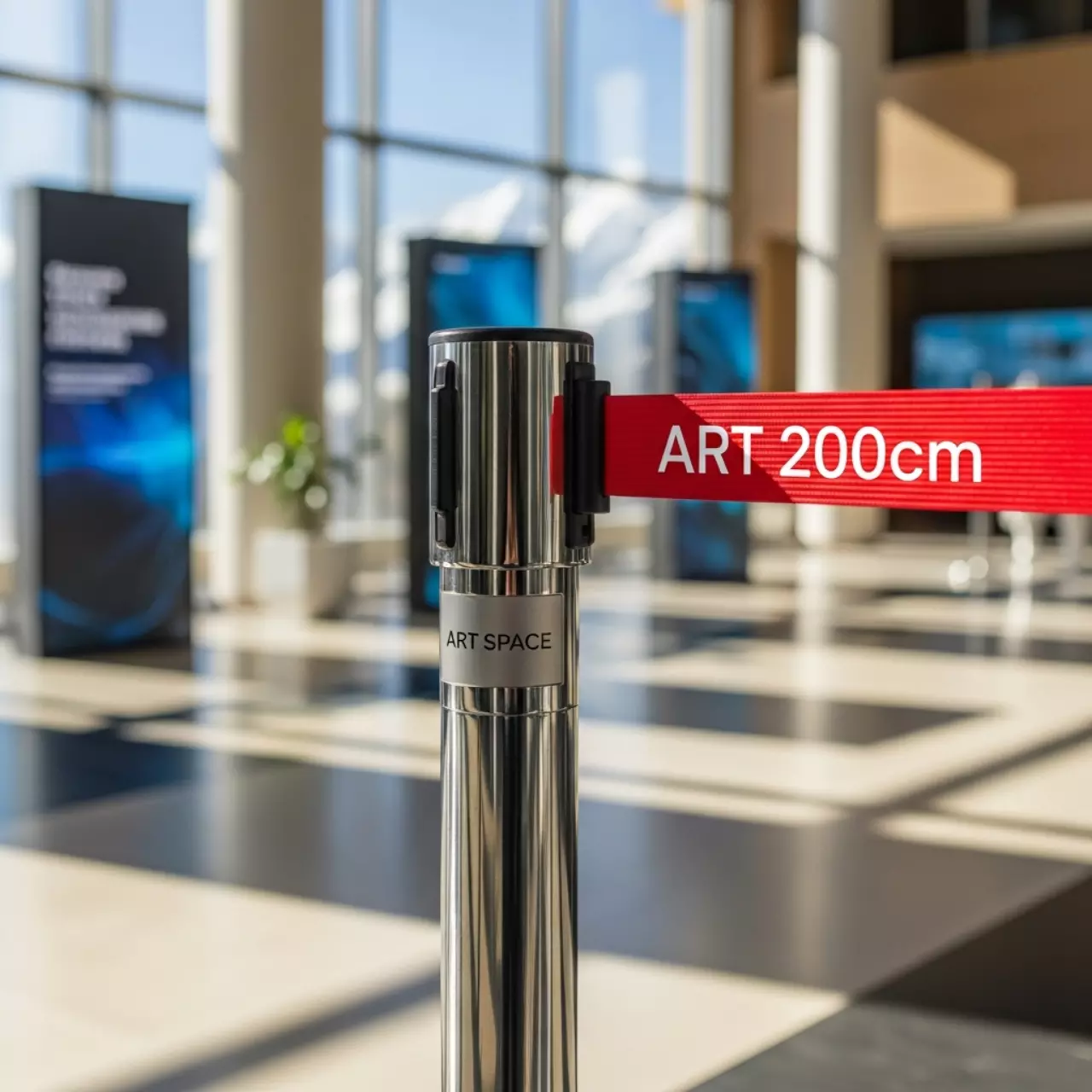 Аренда Стойка Silver Red с лентой 200 см в Radisson Hotel Rosa Khutor — ART SPACE