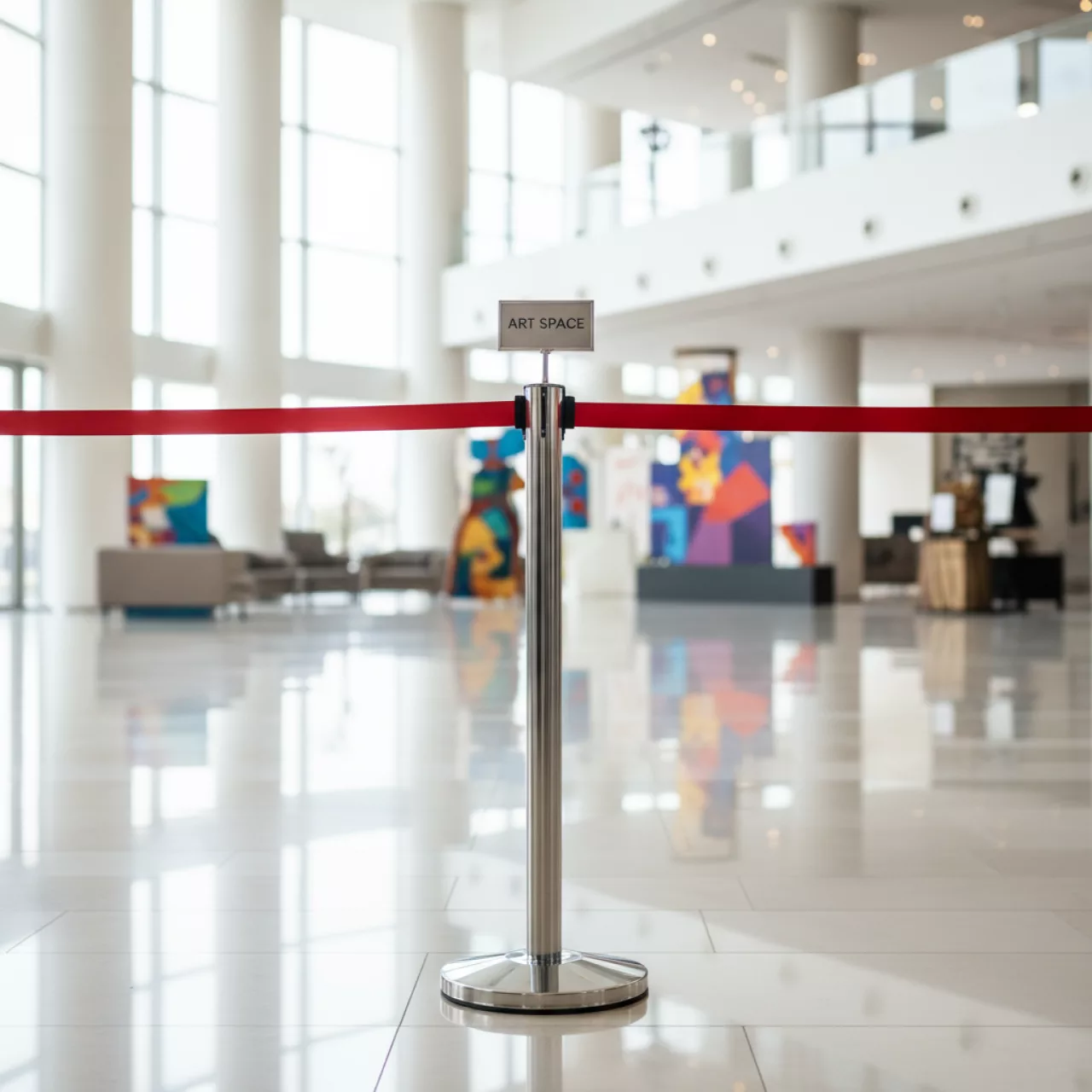 Аренда Стойка столбик с красной лентой 150 см в Cosmos Sochi Hotel — ART SPACE