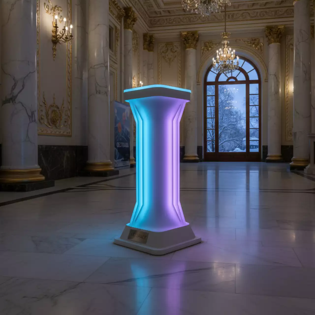 Аренда Стойка светящаяся в Зимнем театре — ART SPACE