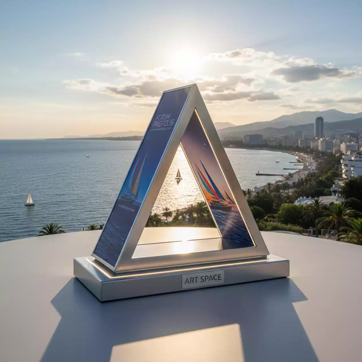 Аренда Стойка треугольная с двойным основанием на парусной регате (Сочи) — ART SPACE