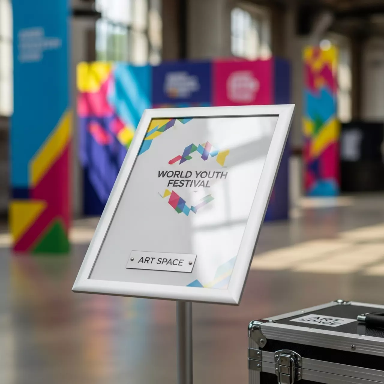 Аренда Стойка указатель A4 серебряная в отеле «Звездный» — ART SPACE